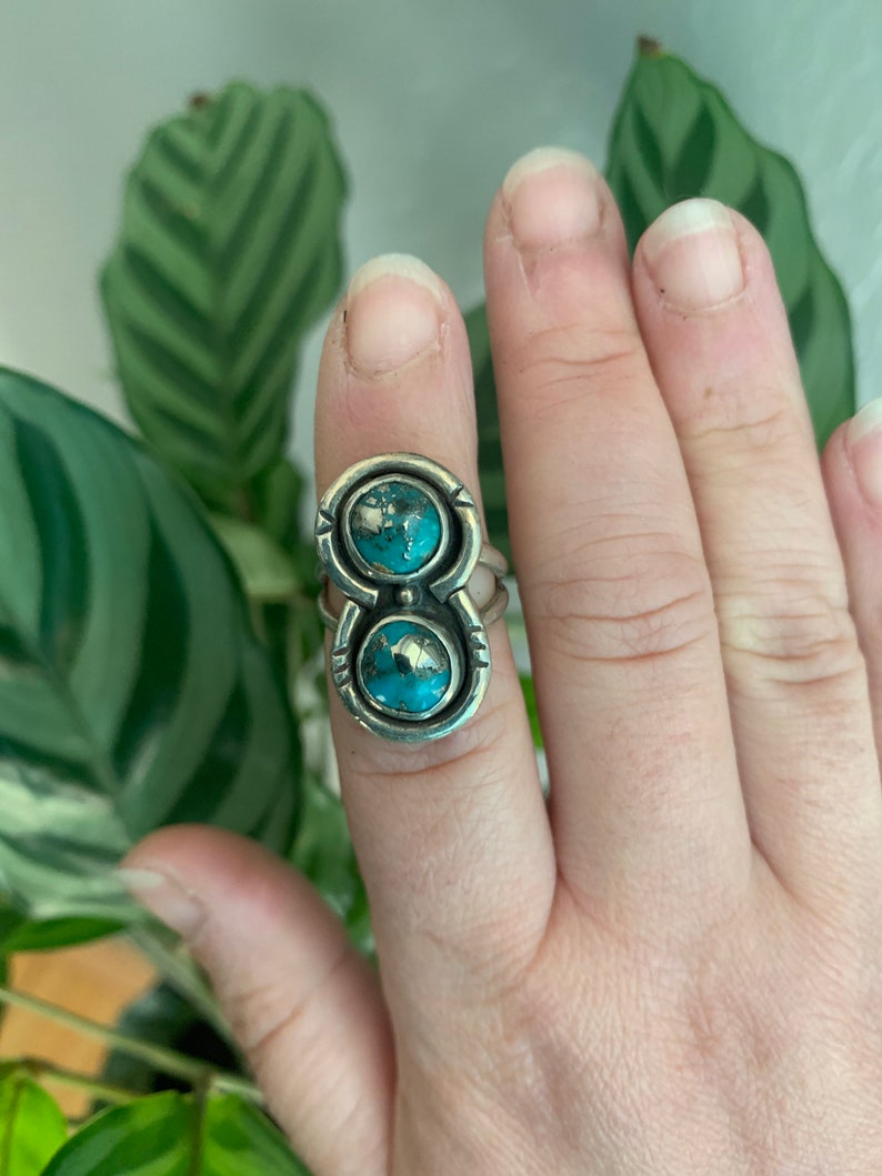 Natural Morenci2 Turquoise Ring size 5.75
