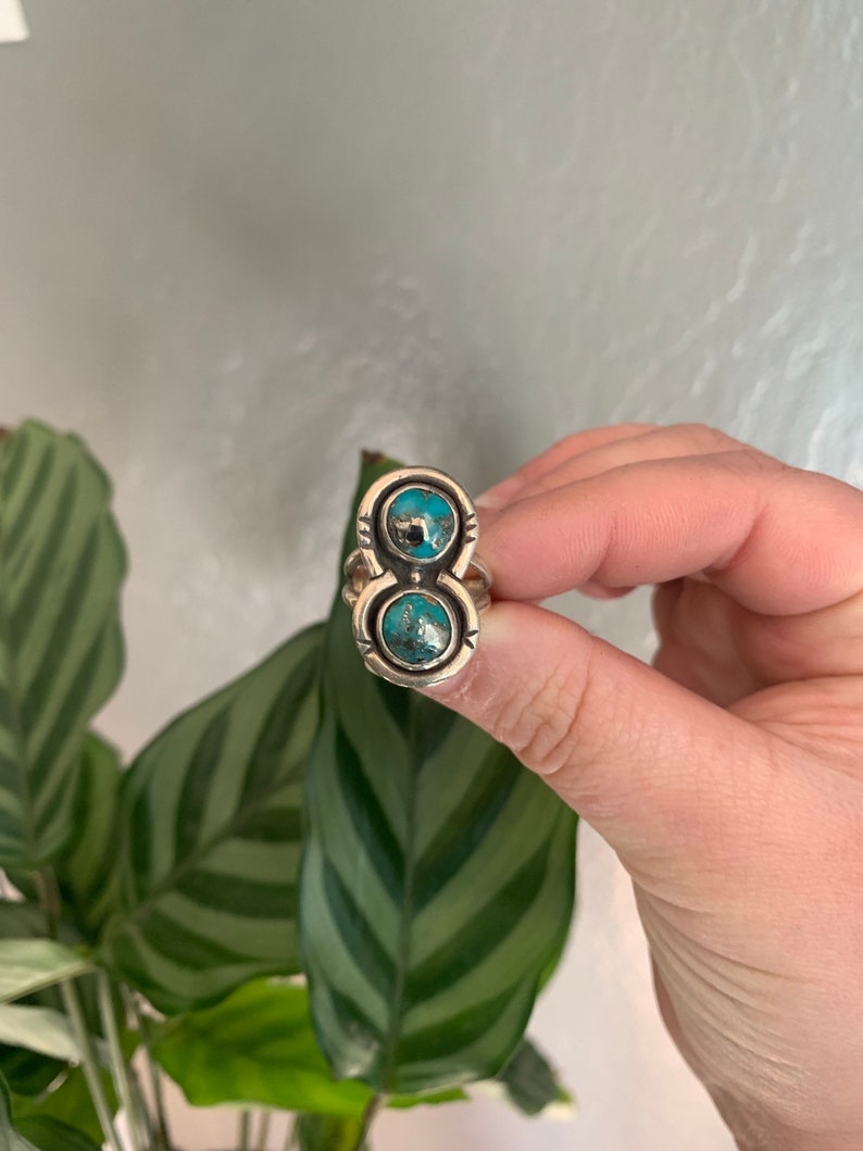 Natural Morenci2 Turquoise Ring size 5.75
