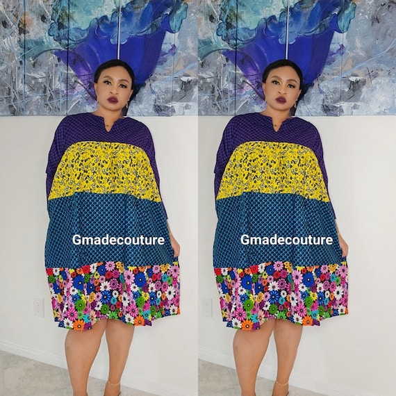 Patch Ankara Print Free Size Dress Gown bubu wedding Dress Asoebi Etsy Australia