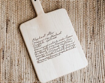 recipe cutting board, cutting board, custom recipe cutting board, handwriting cutting board, personalized cutting board, custom recipe