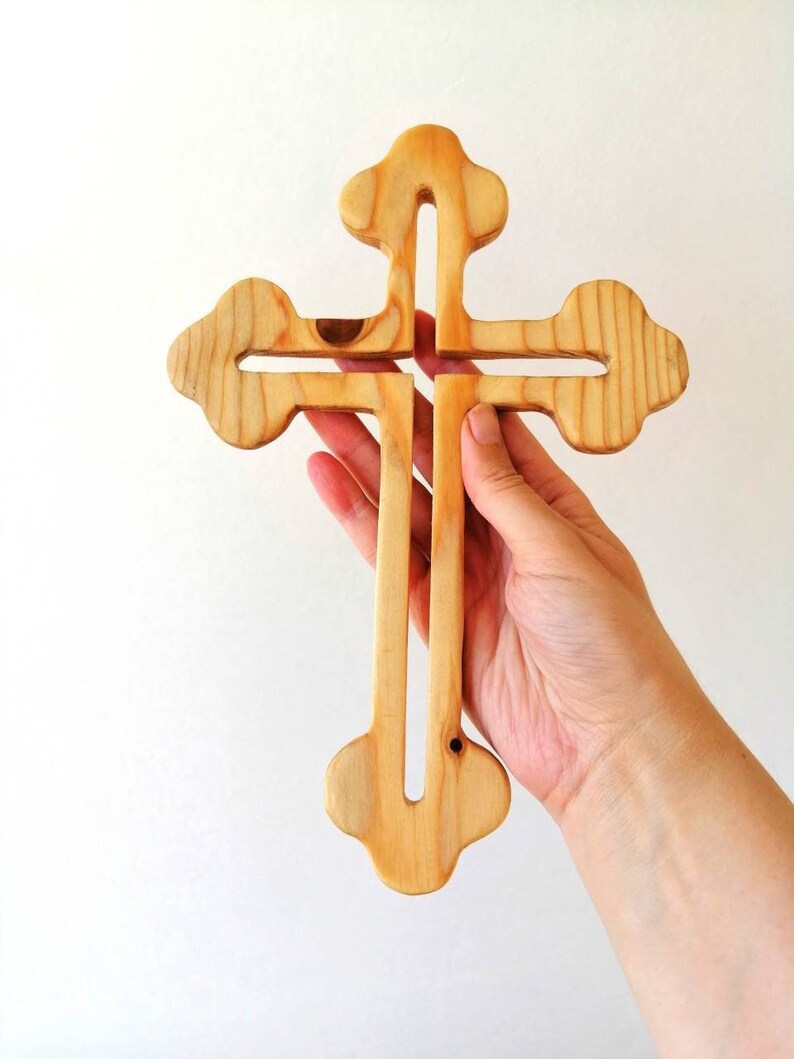 Orthodox Wooden Wall Cross Fir Tree Wood Crucifix Gift for Etsy