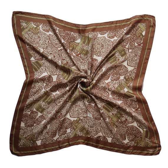 Vintage Silk Scarf Silk Hair Scarf Silk Neck Scarf