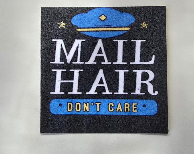 Usps letter carrier postal carrier fridge case magnet 2x2in.