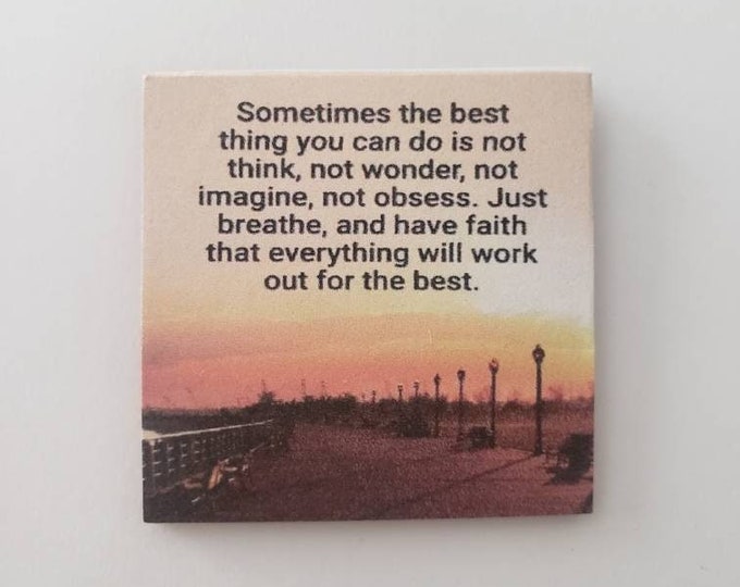 Inspirational positive fridge magnet