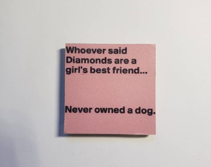 dog furbabies positive diamonds magnet