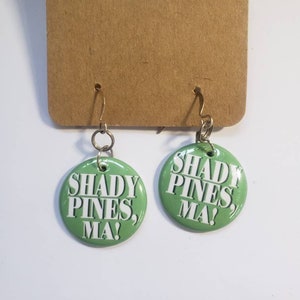 Golden Girls shady pines ma 1in dangle earrings