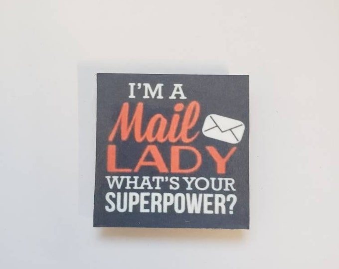 Postal carrier fridge magnet
