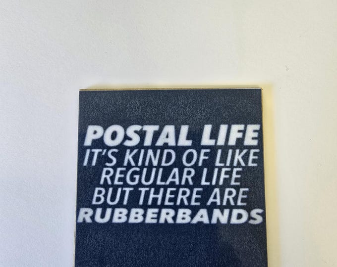 Usps letter carrier postal carrier fridge case magnet 2x2in.