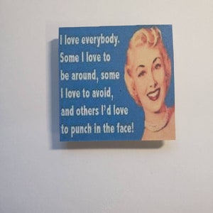 Sarcastic funny fridge magnet
