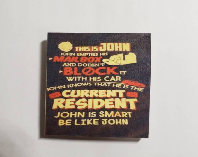 Usps letter carrier postal carrier fridge case magnet 2x2in.