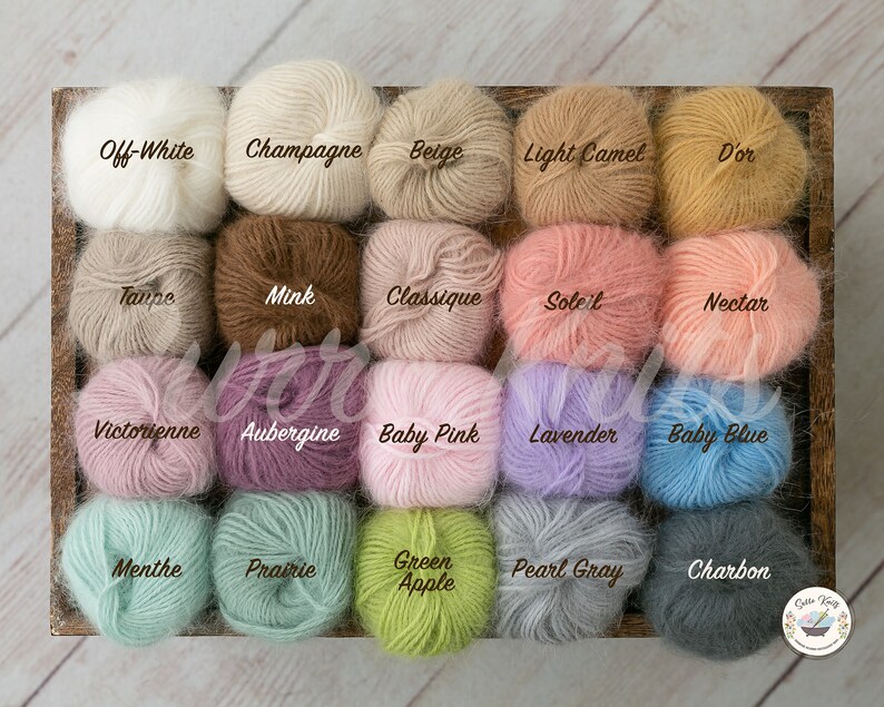 Soft Yarn DK Worsted Yarn French Angora Knitting Yarn Humanely Harvested Authentic Belangor Angora Yarn