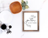 Gather and Give Thanks Fall Printable Autumn Printable - Etsy
