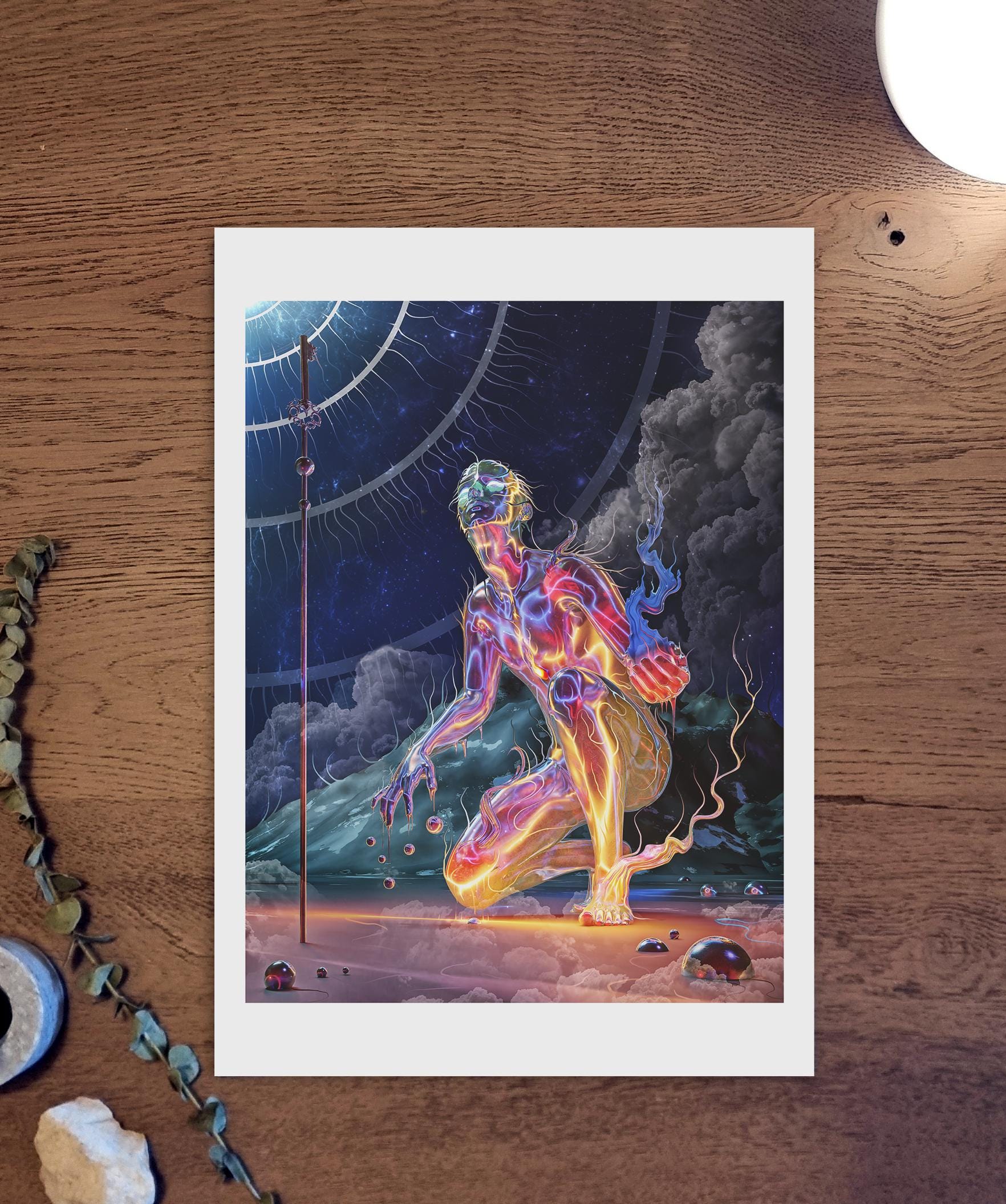 Alex grey特大フレーム額縁付き Alex Grey Signed - Etsy