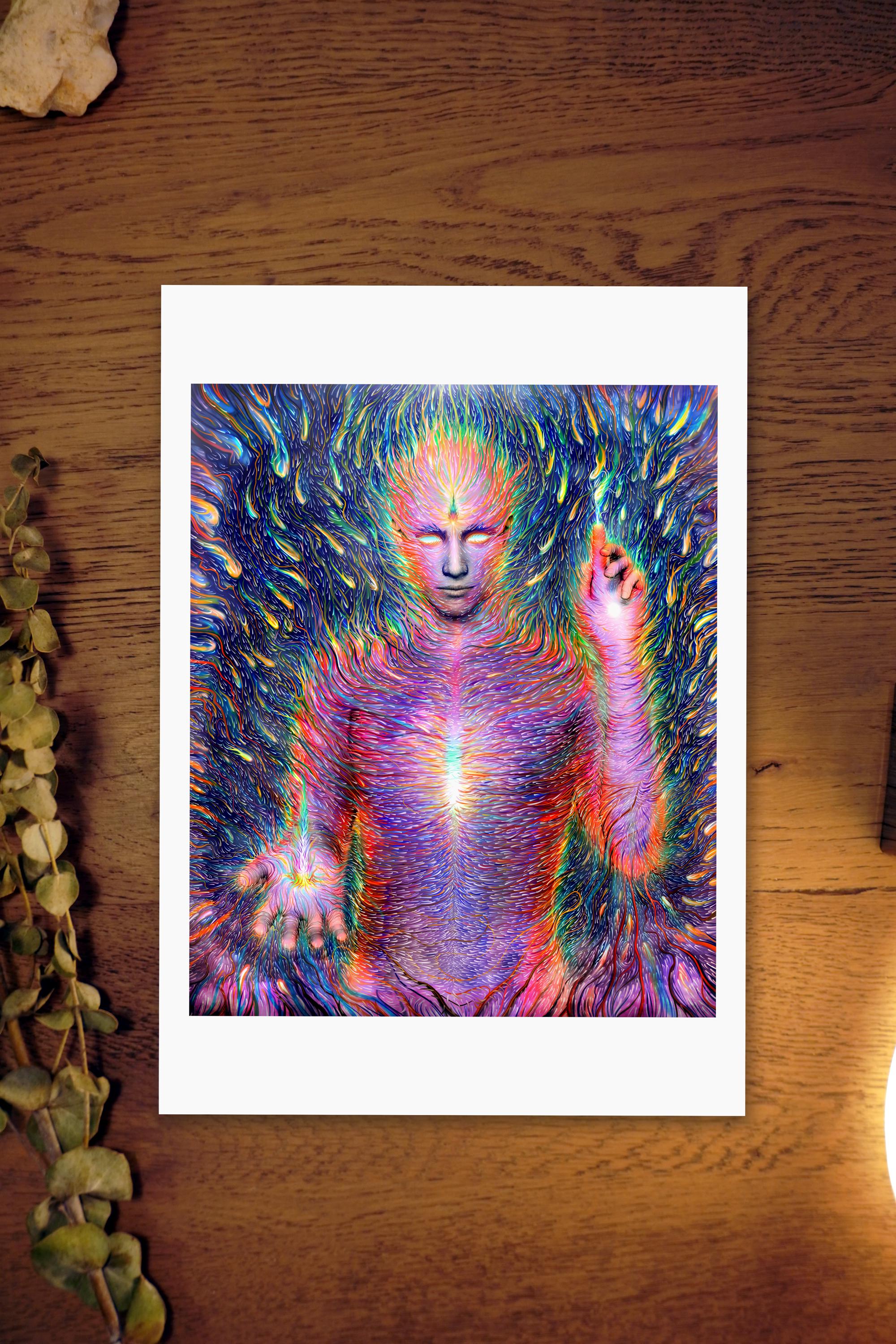 Alex grey特大フレーム額縁付き Alex Grey Signed - Etsy