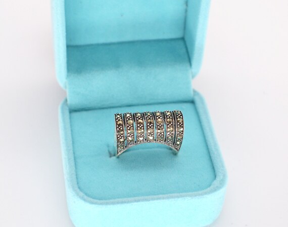 Vintage Marcasite Ring, Vintage Silver Ring, Silve