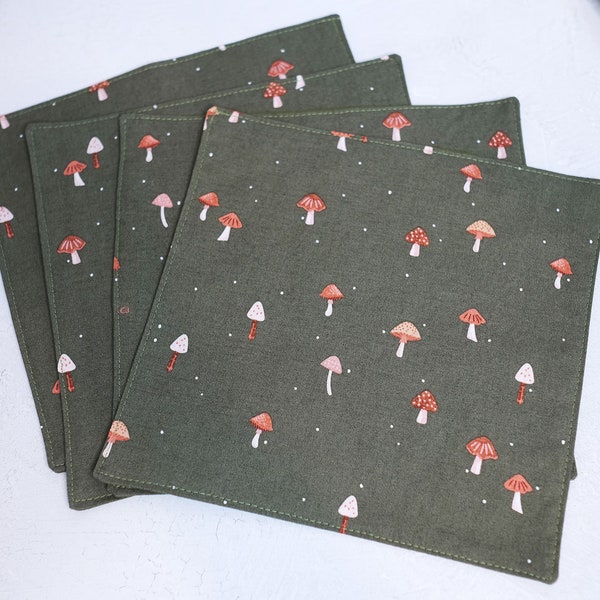 Mushrooms - Cloth Napkins | Eco Friendly, Sustainable, and Reusable