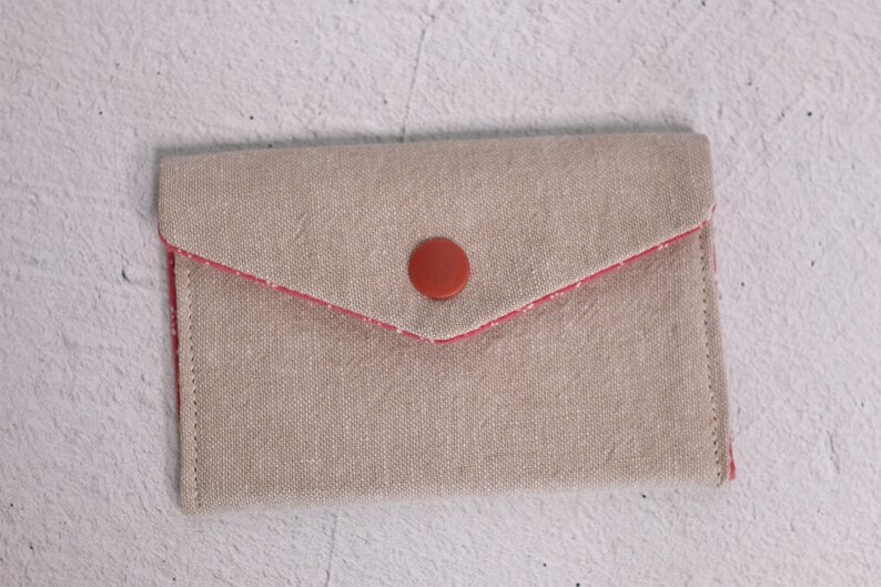 Natural Linen | Upcycled Fabric Wallet - Etsy