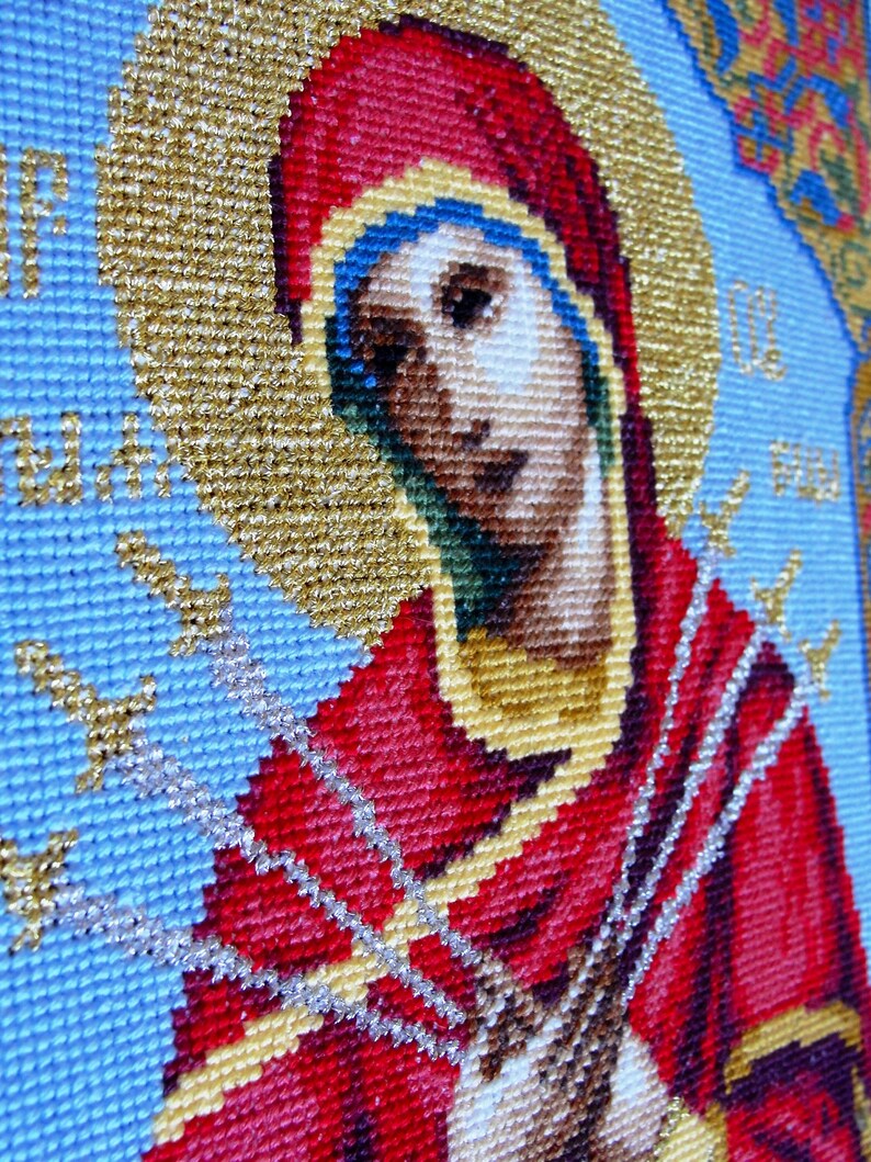 Orthodox icon/ Catholic icons/ Our Lady of Sorrows/ Greek/ Etsy