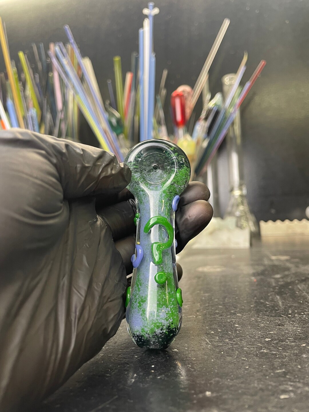 The Riddler Batman Question Mark Glass Pipe Etsy
