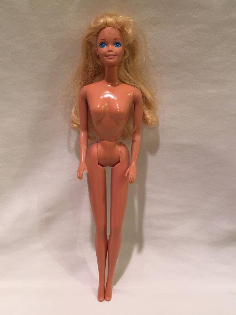 1986 Nude Barbie Doll Blonde Hair Straight Leg Mattel -5236