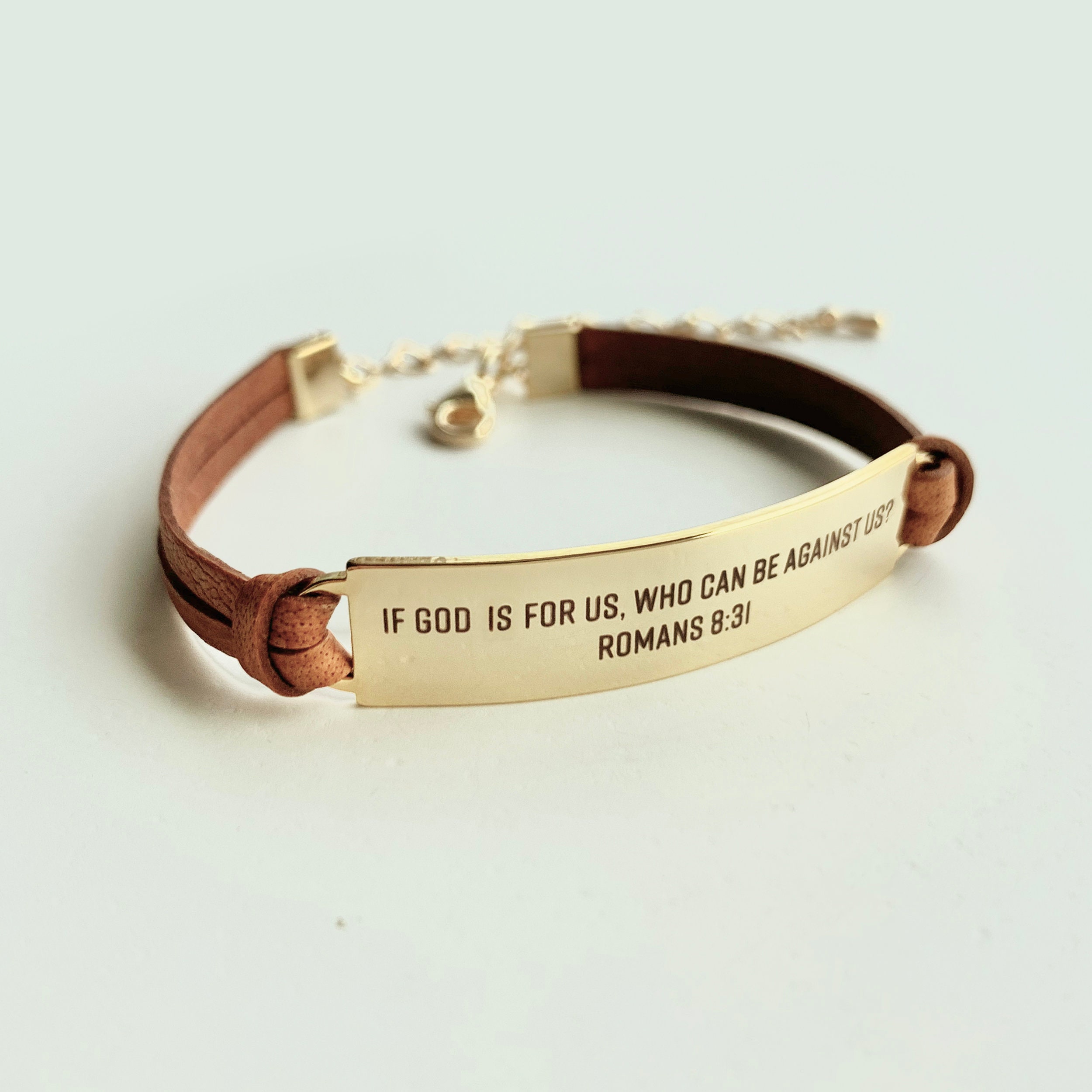 Leather scripture bracelets sale