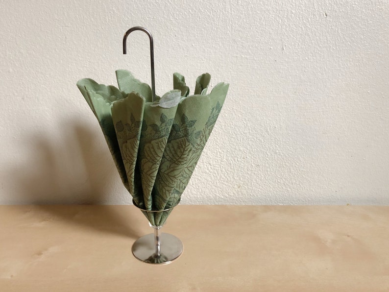 Vintage Silver Umbrella Napkin Holder Etsy