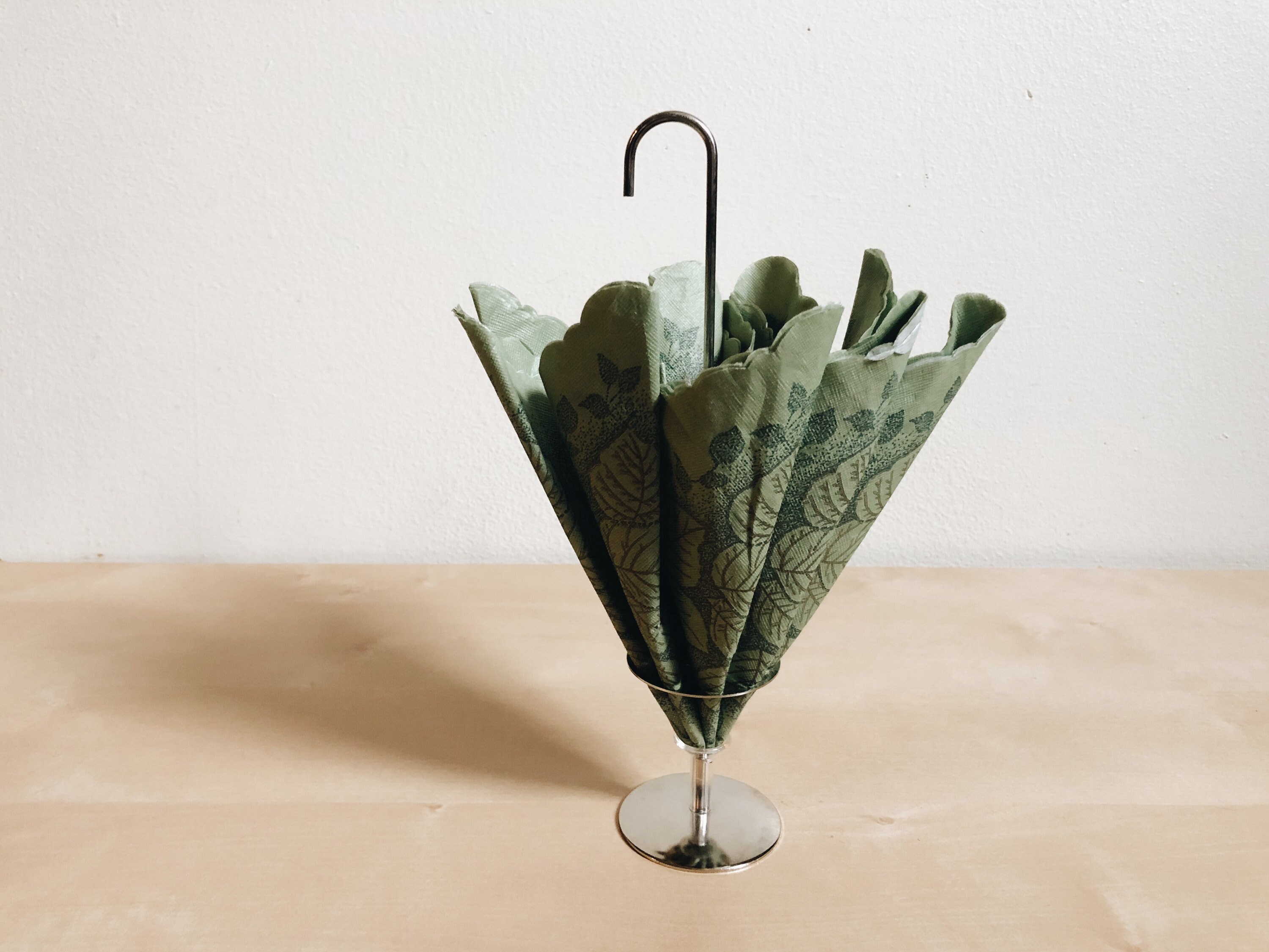 Vintage Silver Umbrella Napkin Holder Etsy