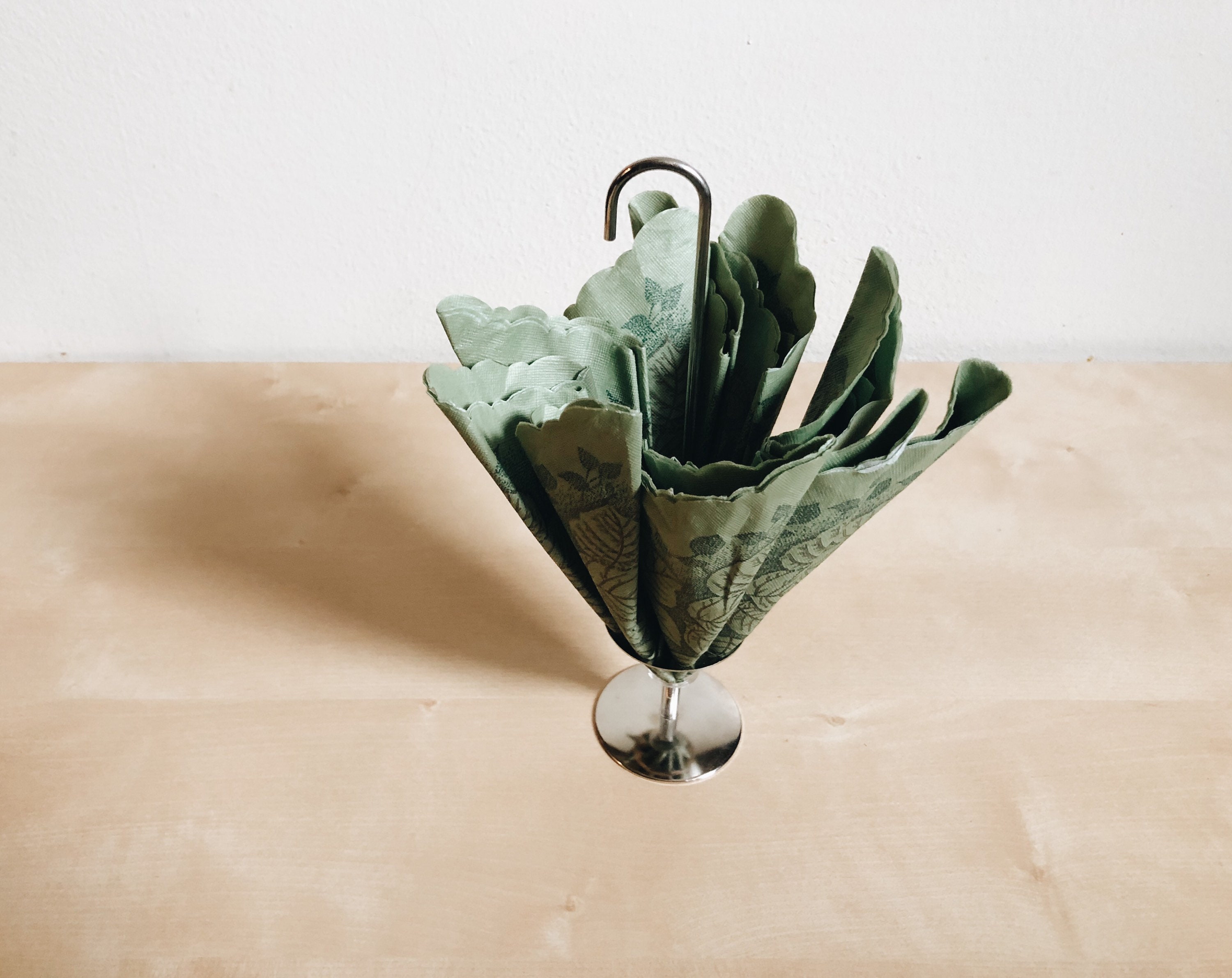 Vintage Silver Umbrella Napkin Holder Etsy