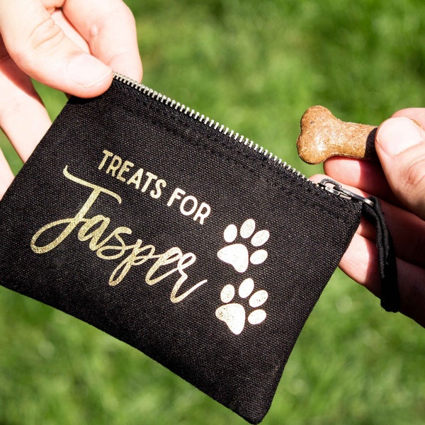 Dog Treat Pouch with Personalised Name | Dog Treat Bag | Personalised Gifts for Pets | Unique Gifts for Pet Lovers | Dog Gifts Dog Owner
