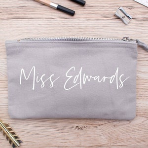 Teacher Gifts | Custom Pencil Case with Personalised Name | Teacher Personalised Gift | Unique Gifts for Women | Back To School