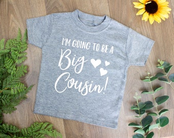 Big Cousin Announcement T-Shirt: Unisex Kids Clothes, New Cousin Gift