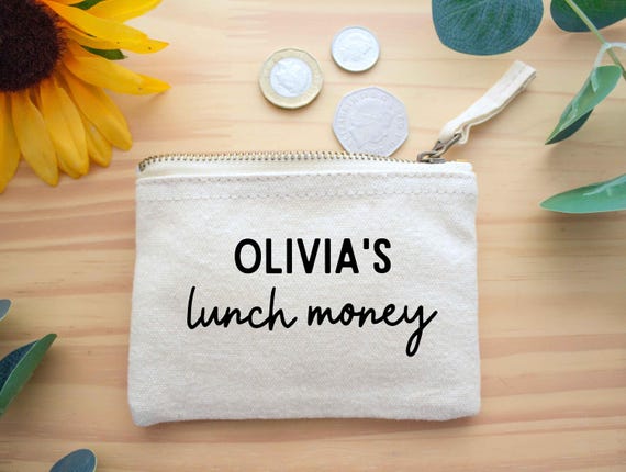 Gifts for Kids Custom Coin Purse With Personalised Name Unique Gifts for Children Children s Lunch Money Purse Kids Pocket Money Etsy
