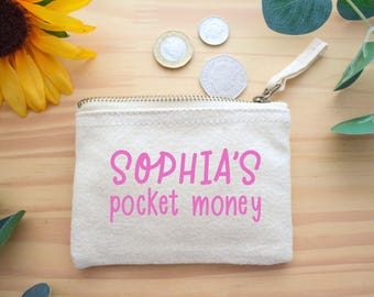 Personalized Kids Coin Purse: Custom Pocket Money Bag