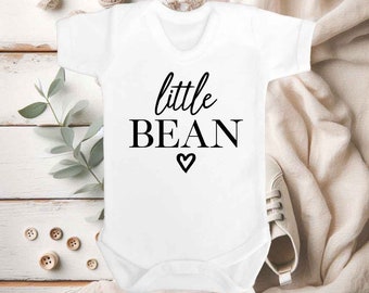 Little Bean Cotton Bodysuit Baby Grow | Cute Baby Clothes | New Baby Gift | Baby Shower Gift