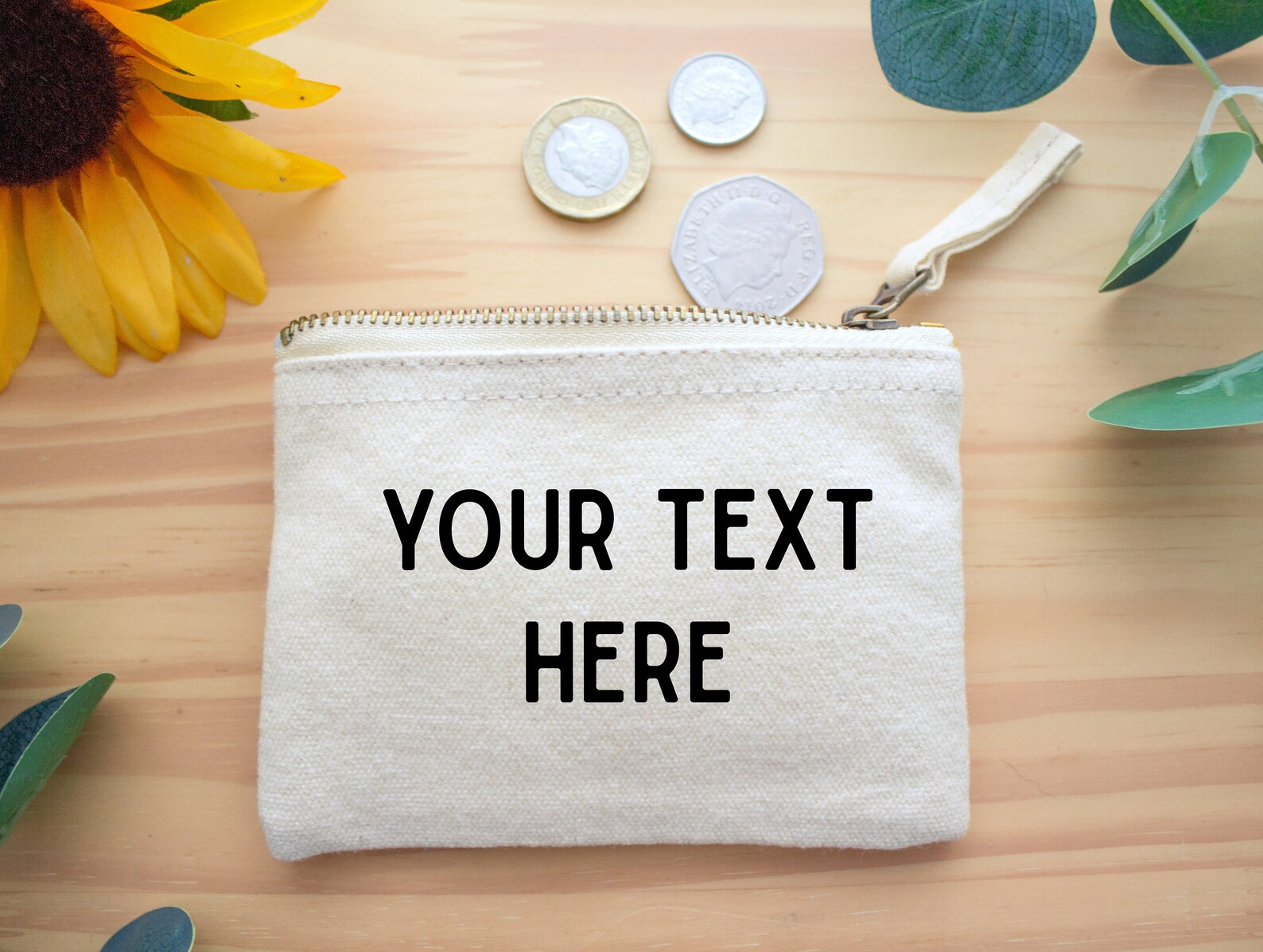 Custom Coin Purse With Personalised Text Unique Gifts for Etsy