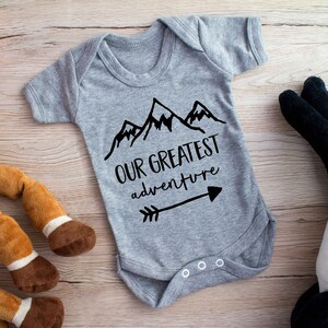 Pregnancy Announcement Bodysuit: Our Greatest Adventure Baby Grow