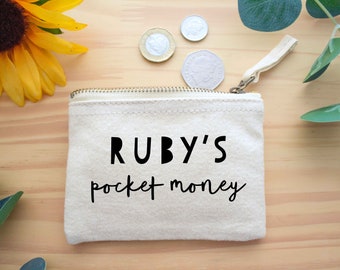 Personalized Kids Coin Purse: Custom Pocket Money Bag