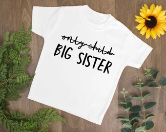 Big Sister Announcement T-shirt: Cotton Pregnancy Reveal Shirt