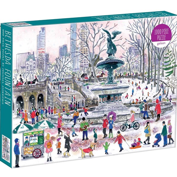 Michael Storrings Bethesda Fountain Jigsaw Puzzle, 1000 Piece -with Scene from a Central Park Landmark