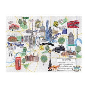 London Map 1000 Piece Puzzle - Etsy
