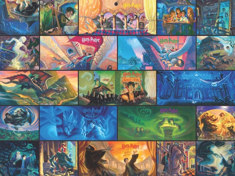 Harry Potter Collage 1000 Piece Jigsaw Puzzle Harry Potter Etsy