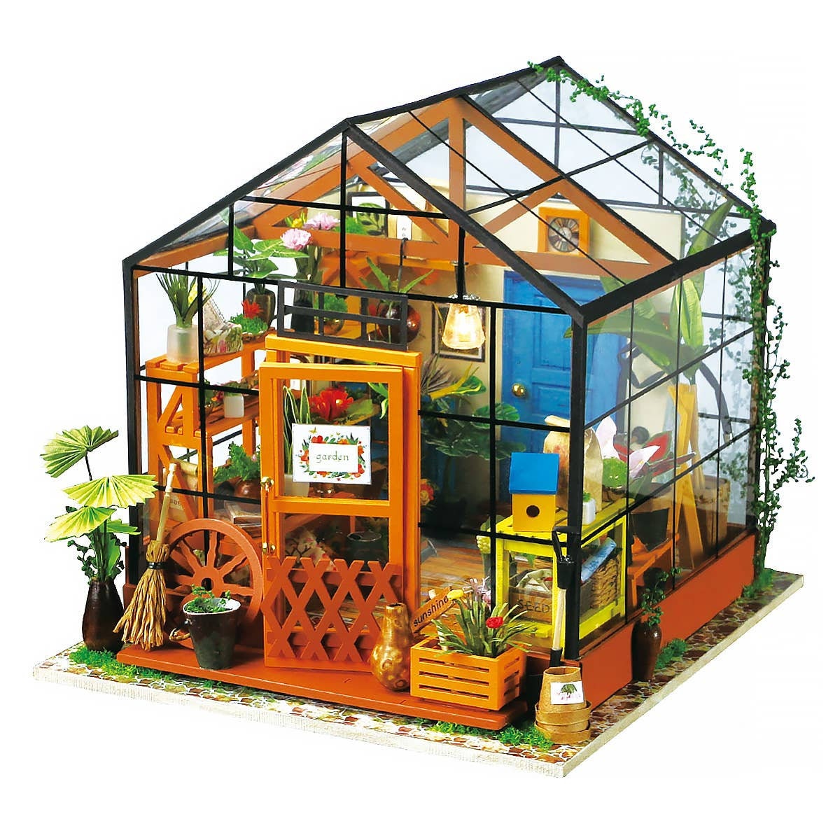 DIY Miniatur Haus: Cathy's Flower House Tiny House Kit, Modell DG104 mit  LED Beleuchtung von Hands Craft - .de
