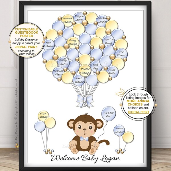 Monkey Baby Shower - Etsy