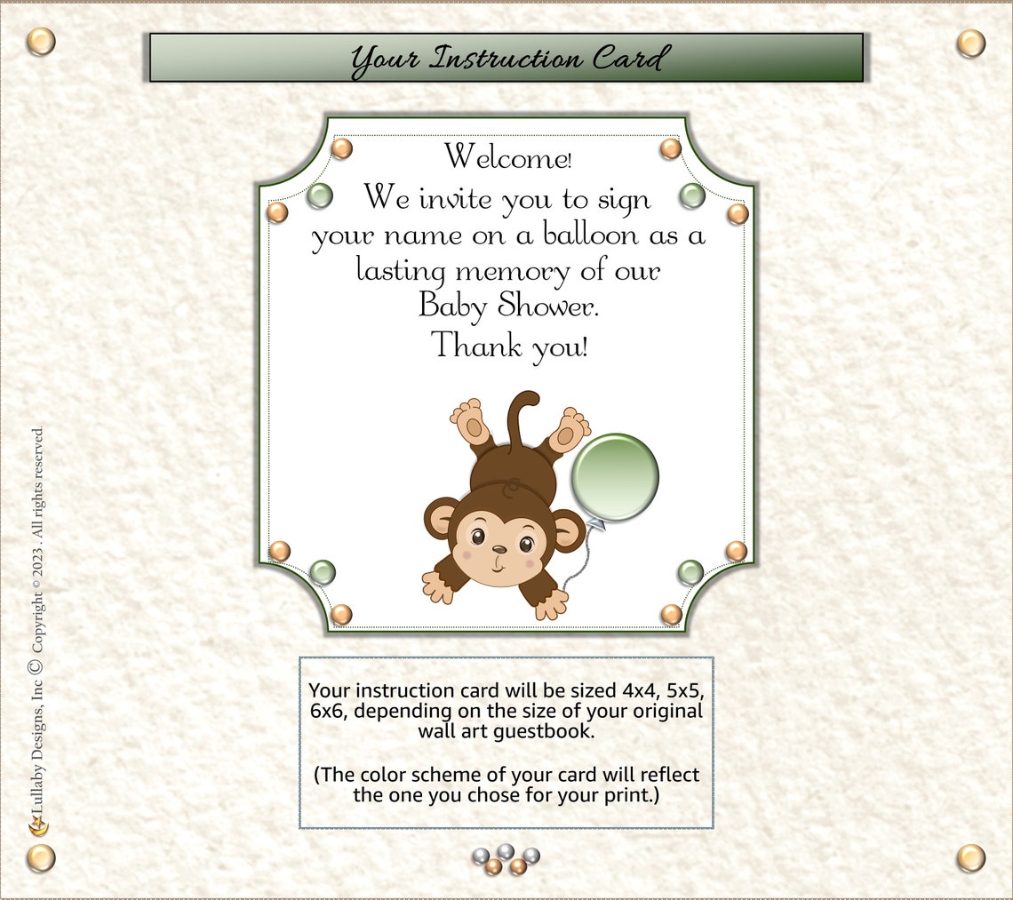 Monkey Baby Shower Baby Shower Monkey Baby Shower Monkey Guestbook Baby ...