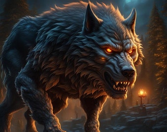 Powerful Werewolf Spirit Companion, Super Powers, High Energy Creature, Guardian, Protector Home