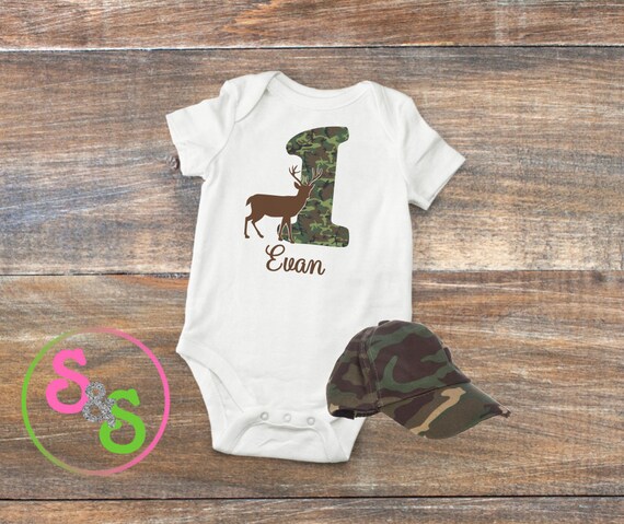 camo first birthday outfit