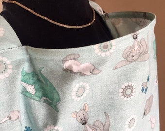 Nursing cover nursing apron breastfeeding cover baby animals breastfeeding cover up nursing cover up breastfeeding coverup Baby shower gift