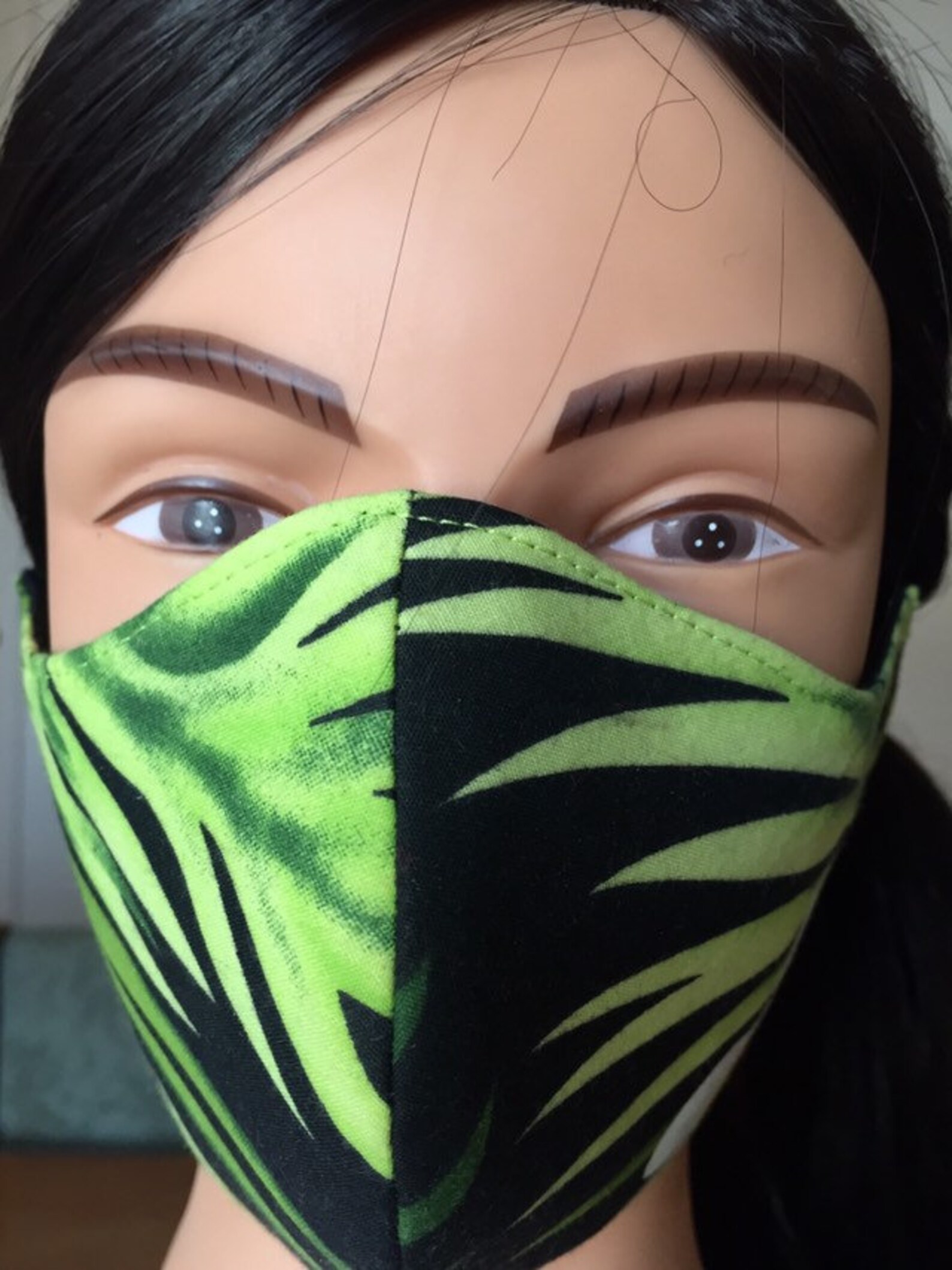 Green Leaf Face Mask Designer Face Mask Adjustable Face Mask Etsy