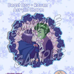 Teen Titans Beast Boy And Raven A5 Afdrukken Etsy Nederland