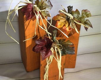 Paint Wooden Pumpkins: Fall Decor Set